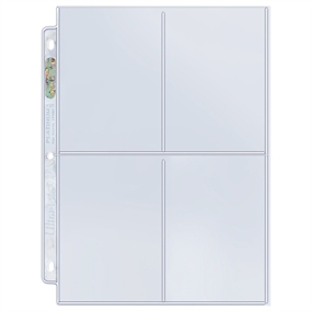 Toploader 4-Pocket Single Page (3 Hole) - Platinum Series - Ultra Pro - Plastiklommer